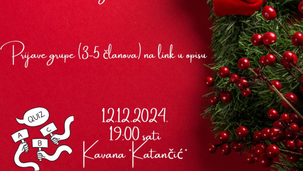 Pub kviz &quot;Kvizko&quot; za mlade u sklopu Adventa u Valpovu 2024.